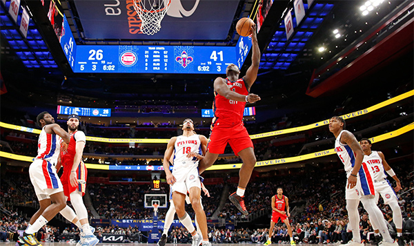 锡安神迹！14中13破纪录，36+7+6引领鹈鹕连胜