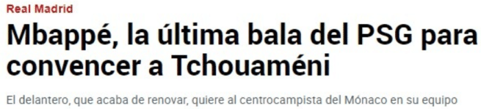 西媒：姆巴佩批准巴黎签琼阿梅尼，巴黎已提高报价