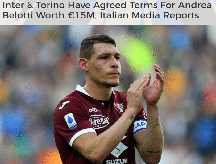 意媒：国米1500万欧报价贝洛蒂，都灵已接受
