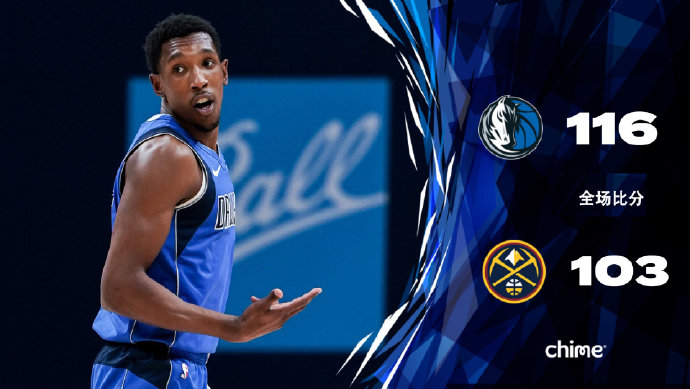 独行侠116-103轻取掘金 东契奇21+5+12 铂金25+6 约基奇26+8+11