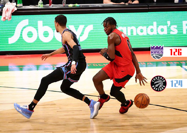 国王126-124险胜猛龙 巴恩斯26+7+5 西卡32分