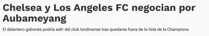 西媒：洛杉矶FC想要签下奥巴梅扬