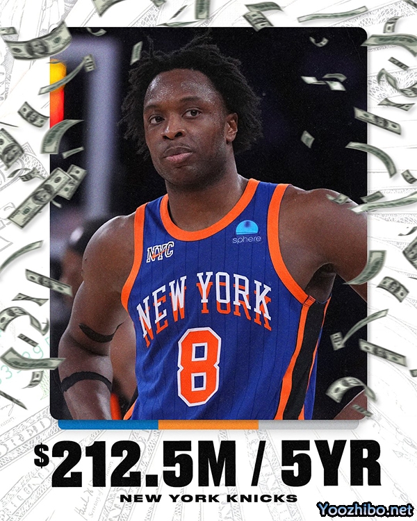 5年2.125亿！阿努诺比续约尼克斯冲击总冠军