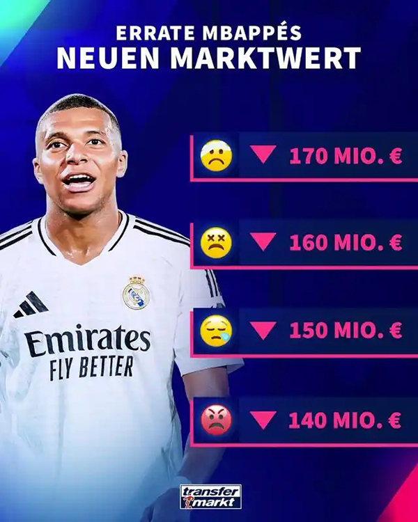 德转预热姆巴佩身价，1.7 亿 - 1.4亿背后的秘密