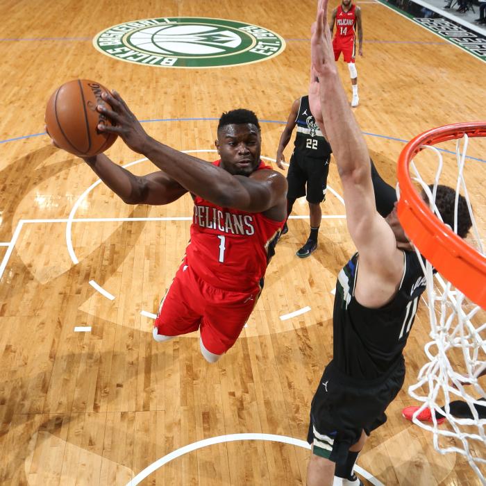 锡安34分多次挨帽字母哥38+10罚球终结，赛后两人拥抱+互换球衣