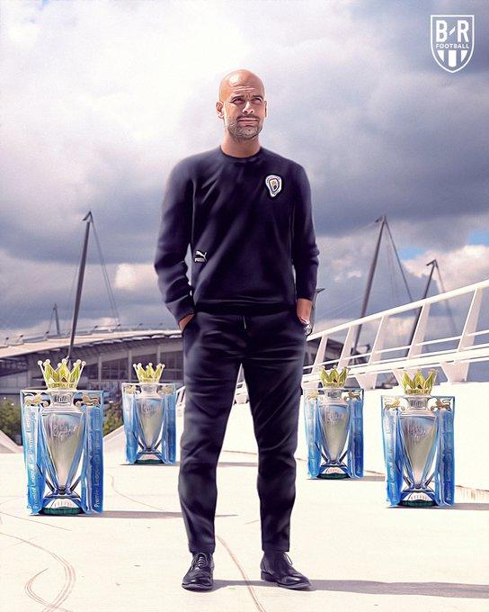 瓜迪奥拉已4次夺得英超冠军，仅次13次的弗格森