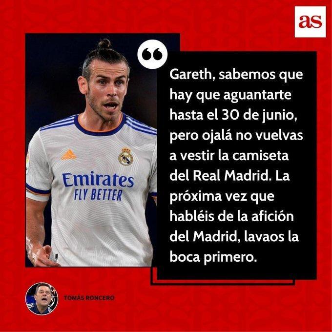 阿斯主编：贝尔滚粗皇马，他的经纪人要漱口