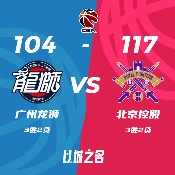 北控117-104战胜广州 费尔德24+12+18 陈国豪22+5+6+3帽 祝铭震17分