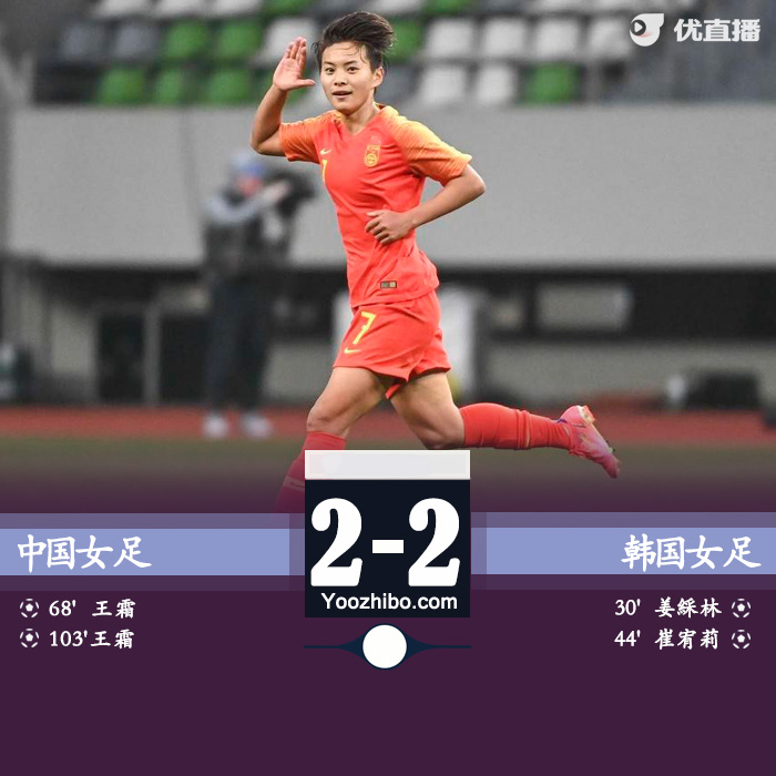 中国女足2-2韩国女足 王霜双响+加时低射破门 女足4-3晋级东京奥运