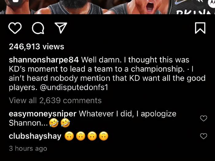 名嘴怒怼杜兰特抱团！杜兰特回应：不管我做了什么，我都向你道歉！