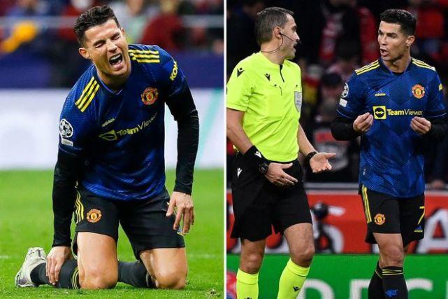 离谱！曼联12秒内连续3次传中失准，C罗摊手抱怨队友，无奈比“1”手势