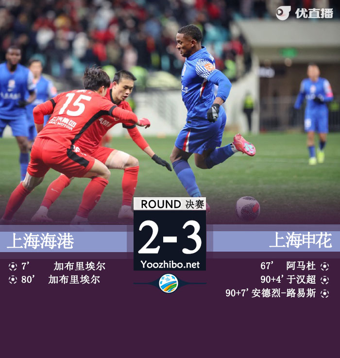 申花绝杀3-2海港夺冠 加布里埃尔双响于汉超扳平路易斯绝杀
