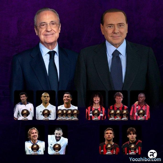 弗洛伦蒂诺超越贝卢斯科尼，成金球奖最多的主席