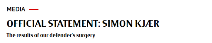 米兰官方：克亚尔接受左膝手术，伤缺6个月