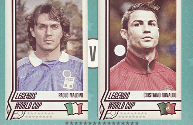 球员参加欧冠决赛次数排名：C罗马尔蒂尼并列第一