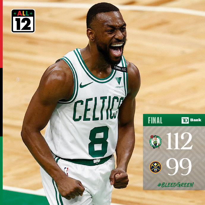 凯尔特人112-99力克掘金 杰伦-布朗27分 塔图姆21+8 约基奇43分