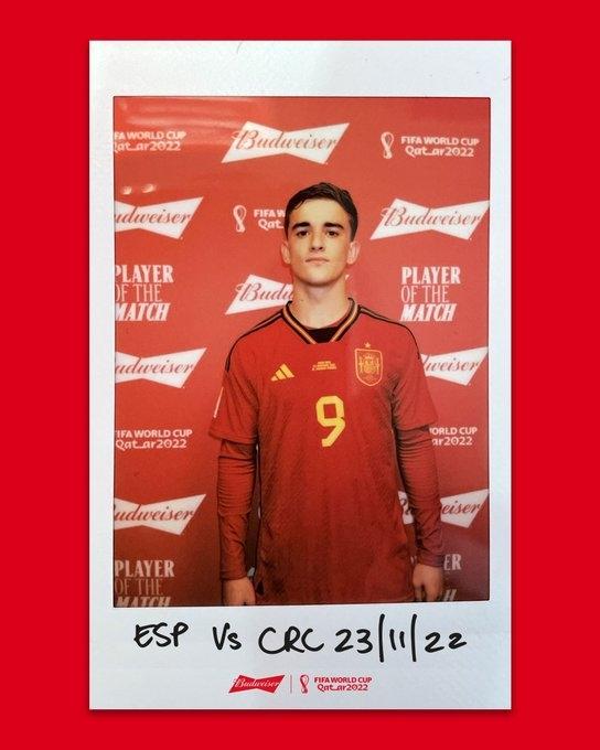 金童奖含金量！加维是贝利后最年轻的世界杯进球者