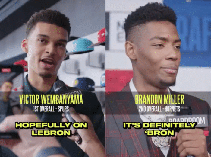 最想隔扣詹姆斯新秀名单：文班领衔榜眼在列 38岁老詹正在喝酒享受