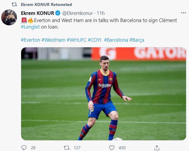 罗马愿1500万欧签朗格莱，巴萨要2500万