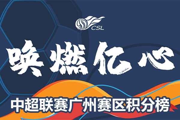 2021赛季中超联赛广州赛区积分榜