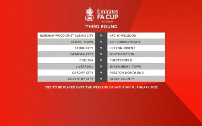 足总杯第三轮抽签：BIG6仅曼联踢英超对手