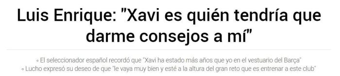 恩里克：我执教巴萨时都是哈维给我建议