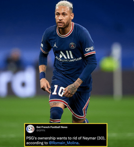 记者：卡塔尔财团受够内马尔，想要将他卖掉