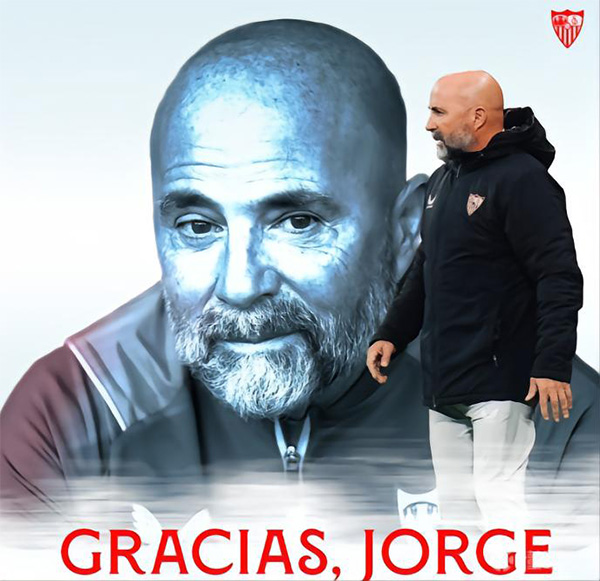 仅高出降级区2分！官方：塞维利亚主帅桑保利下课！