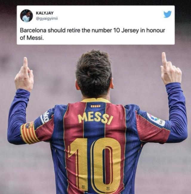 梅西离队，巴萨球迷请愿俱乐部退役10号球衣
