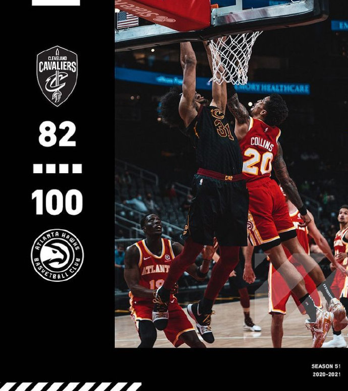 老鹰100-82战胜骑士 科林斯22+13 加里纳利20+5