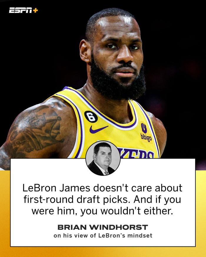 曝詹姆斯不在乎首轮签：所在球队交易17个首轮换来四冠 湖人该行动了？