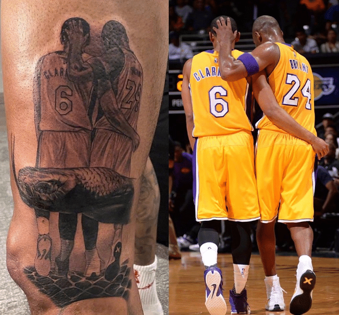 感动！克拉克森新纹身致敬科比，曾感慨老大是队友也是导师