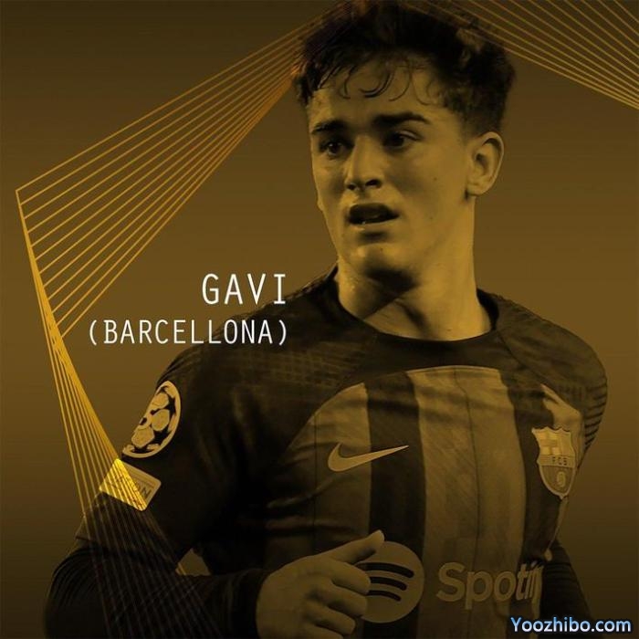 官方：18岁巴萨小将加维荣膺2022年金童奖