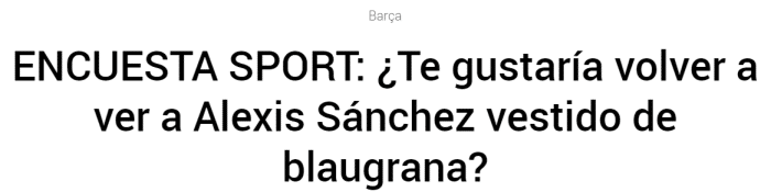 每体：桑切斯可能在冬窗重返巴萨