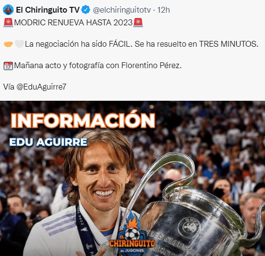 六台：皇马和魔笛只用3分钟就谈妥续约，今天签字