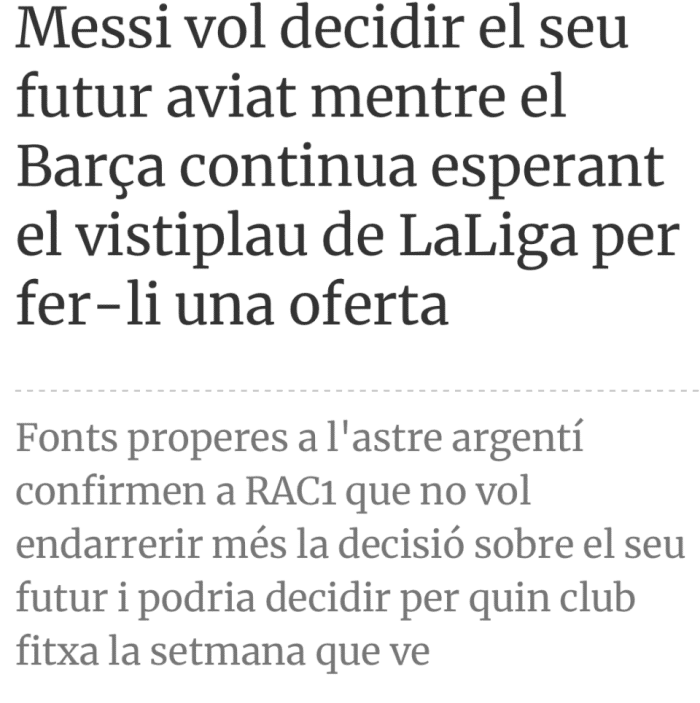 曝巴萨开出非正式报价！年薪2500万欧+1年续约选项，梅西感到满意