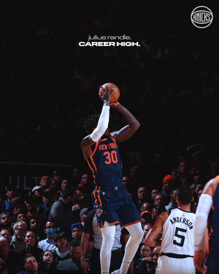 兰德尔57分连刷纪录：单节26分队史第一人