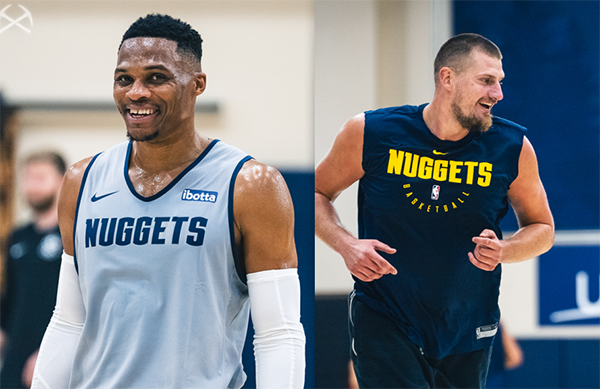 掘金训练营首日揭秘：威少劈扣并单挑约基奇，获马龙盛赞