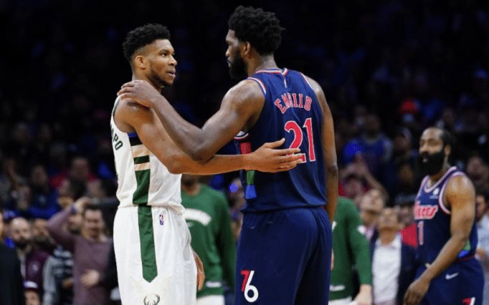 字母哥21+13准三双大帽恩比德 76人两连败哈登空砍31+9+8