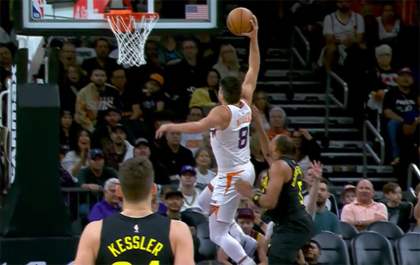 湖人旧将塔克一级恶犯！太阳新援阿伦重摔倒地：杜兰特赶紧拉起队友