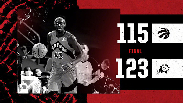 太阳123-115击败猛龙 布克24+6 艾顿11+16