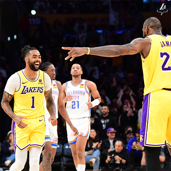 詹姆斯表情抢镜 公开回应强迫拉塞尔出手：手感滚烫就该继续投下去