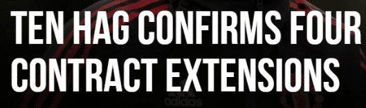 滕哈格确认：拉什福德等4人已与曼联续约1年