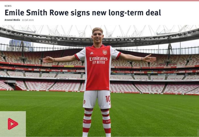 官方：阿森纳与史密斯-罗续约至2026年