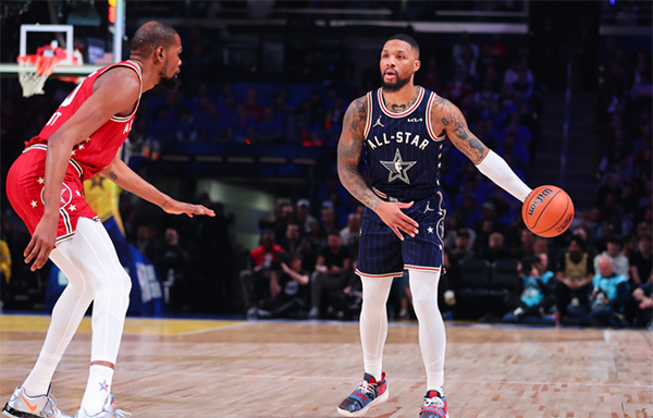 利拉德加冕全明星MVP：39+11记三分打爆西部 多次命中半场三分太狠