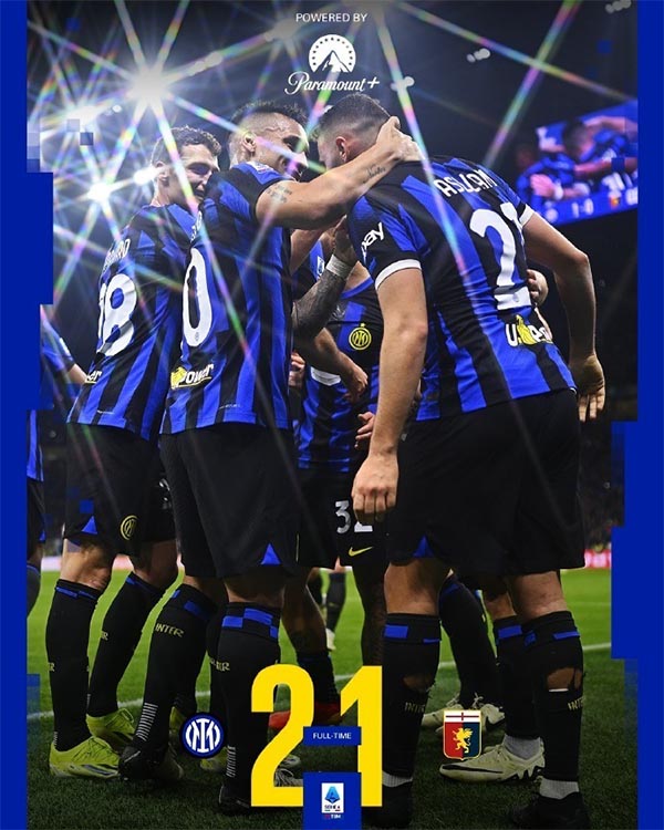 意甲没悬念了？国米9连胜+72分追平上赛季！27轮轰69球冠绝五大联赛