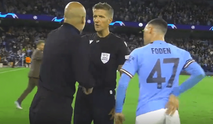 给裁判整不会了！瓜迪奥拉情绪失控怒喷裁判，随后秒变可爱小瓜瓜