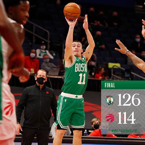 凯尔特人126-114轻取猛龙 塔图姆40+5