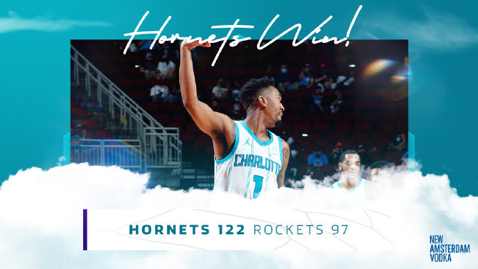 黄蜂122-97大胜火箭 罗齐尔25分 格拉汉姆21分 沃尔20+7