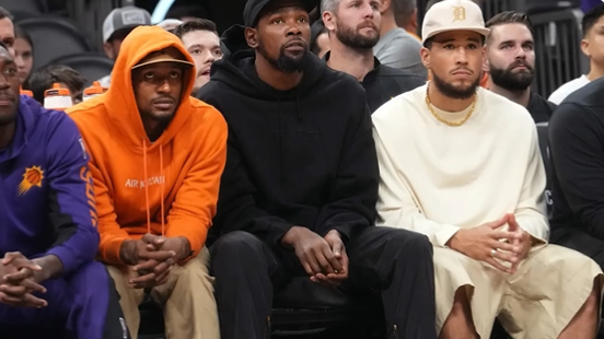 太阳冲冠遭伤病打击：布克比尔继续伤停 杜兰特单核带队打得太累